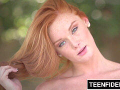 TEENFIDELITY red-haired teenage Alex Tanner Licks Ice cream Gets Creampied