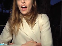 Blowjob, Brunette, Deepthroat, Doggystyle, French, Public, Reality, Skinny