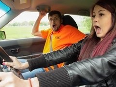 Ass, Blowjob, Car, Doggystyle, Handjob, Masturbation, Redhead, Teen