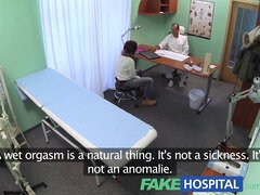 Naughty European doctor gives a wet pussy exam and cures her patient's problem