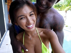 Asiatique, Grosse bite, Cocu, En levrette, Noir ébène, Interracial, Pov, Épouse