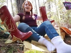 Boots, British, Outdoor, Public, Redhead, Toys