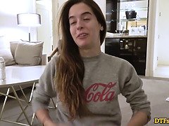 Big cock, Brunette, Cumshot, Hd, Petite, Screaming, Swallow, Teen