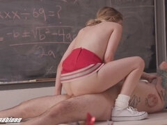 Wild blonde cheerleader Coco Lovelock goes cock crazy in class at New Sensations (ft. Tommy Pistol)