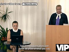 Watch this Czech slut get her tits smashed in court while being a cuckold