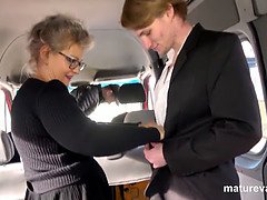 Big cock, Big tits, Blowjob, Car, Cougar, Mature, Sucking, Teacher