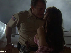 Bad girl Devon Michaels pleasing officer to avoid detention