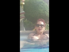 Public Pool Masturbation and Squirting