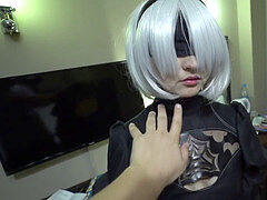 2B Nier Automata porn cosplay, part 1