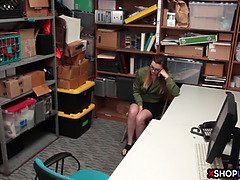 Ass, Brunette, Glasses, Office, Pussy, Reality, Tattoo, Teen