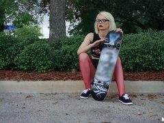 Blonde, Blowjob, Doggystyle, Fingering, Gaping, Glasses, Pussy, Shaved