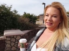 Big tits, Blonde, Blowjob, Chubby, Hd, Milf, Pov, Public