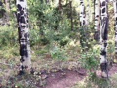 Ginger Girl Fills Cunt With Dildo On A Hiking Trail