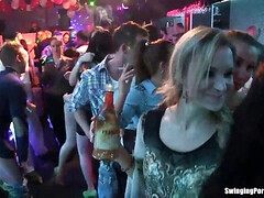 Wet orgy partygoers dance and pleasure each other in erotic softcore