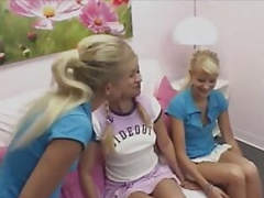 Absolutely all chick lesbo legal teen trio gets excited