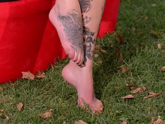 Dildo, Fetish, Heels, Insertion, Natural tits, Outdoor, Piercing, Solo