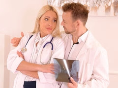 Ass, Blonde, Blowjob, Cute, Doctor, Handjob, Teen, Uniform