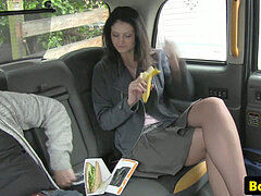 Analloving unexperienced gets a fake cab creampie