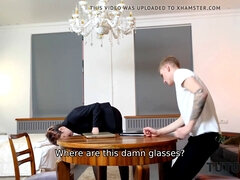 Martin Spell, the hot Russian teacher, gets drilled hard in stockings & close-ups