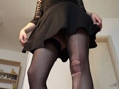 High heels and stockings, nylons, stinky feet