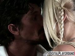 Jesse Jane gets her tight blonde pussy pounded by Mr. Gunn's big dick in Digital Playground