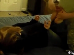 tickling and spanking Nicole's feet