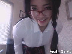 Asian, Crazy, Fisting, Naked, Pussy, Schoolgirl, Tits, Webcam