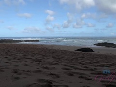 Plage, Éjaculation interne, Exhib, Petite amie, Orgasme, Pov, Public, Nénés