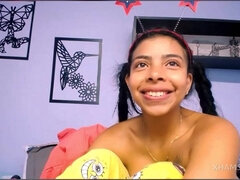 Raunchy latina vixen crazy cam show clip