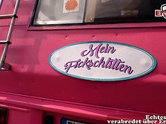 Beauty, Blonde, Car, Dick, German, Masturbation, Milf, Sucking