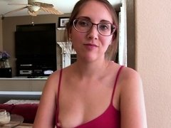 Ass, Blowjob, Brunette, Creampie, Daughter, Hd, Natural tits, Teen