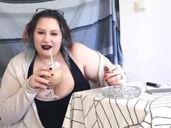 Bbw, Chubby, Goth, Smoking